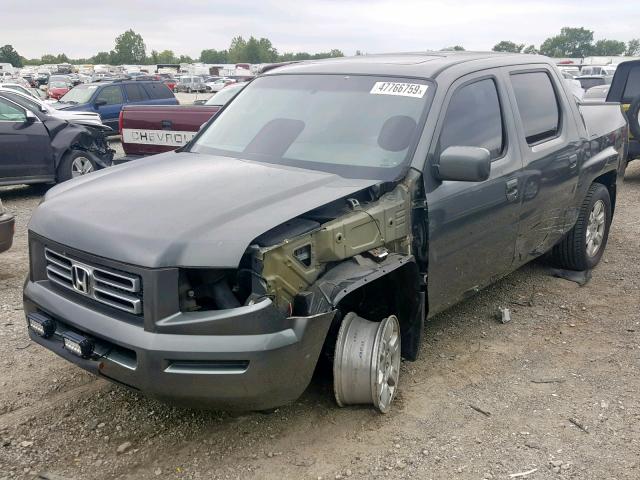 2HJYK16577H547838 - 2007 HONDA RIDGELINE GRAY photo 2