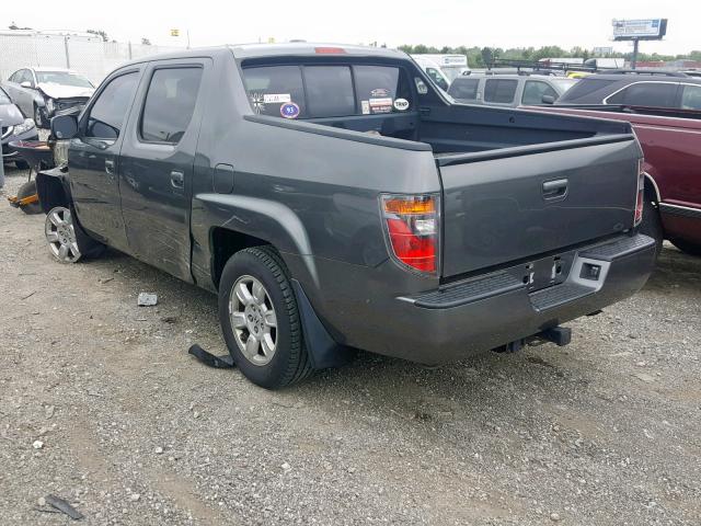 2HJYK16577H547838 - 2007 HONDA RIDGELINE GRAY photo 3