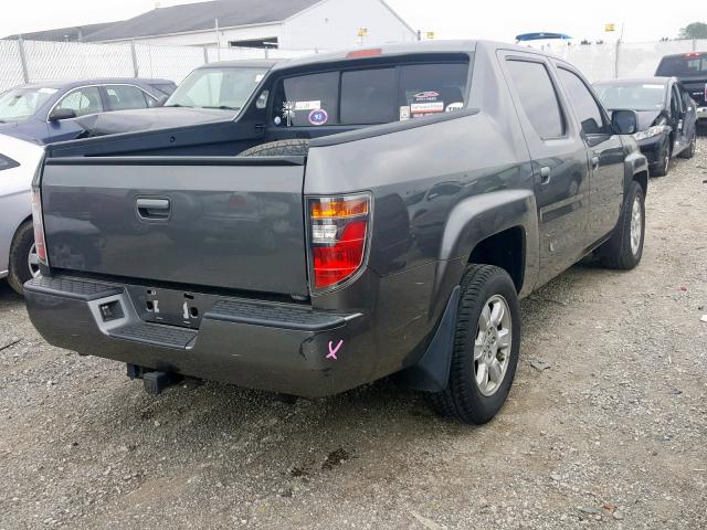 2HJYK16577H547838 - 2007 HONDA RIDGELINE GRAY photo 4