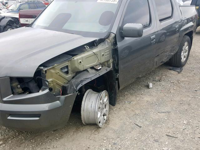 2HJYK16577H547838 - 2007 HONDA RIDGELINE GRAY photo 9