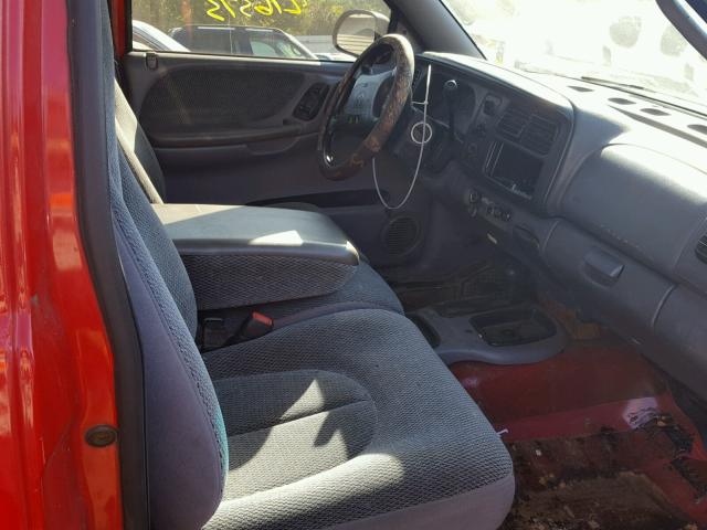 1B7GG26Y0XS263347 - 1999 DODGE DAKOTA RED photo 5