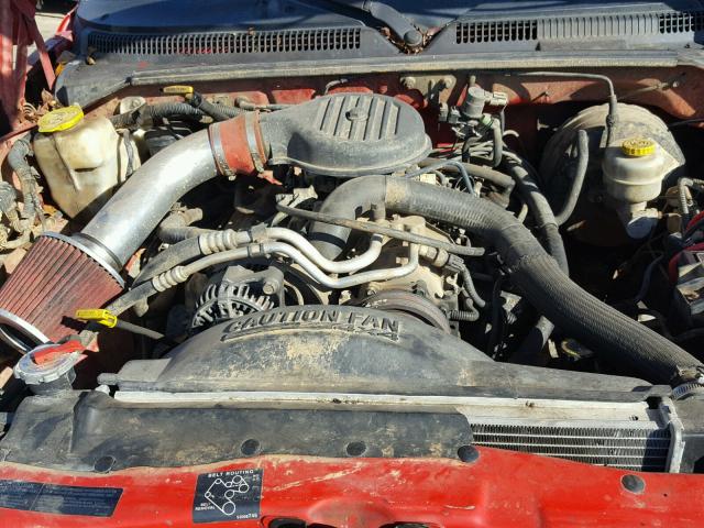 1B7GG26Y0XS263347 - 1999 DODGE DAKOTA RED photo 7