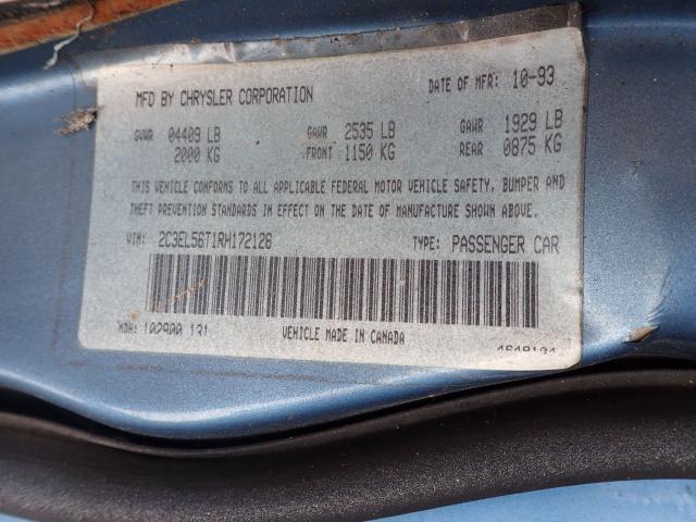 2C3EL56T1RH172126 - 1994 CHRYSLER CONCORDE BLUE photo 10