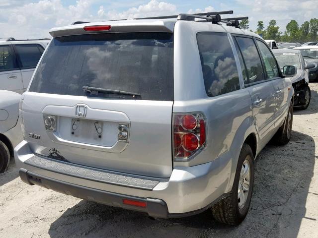 5FNYF28238B009016 - 2008 HONDA PILOT VP SILVER photo 4