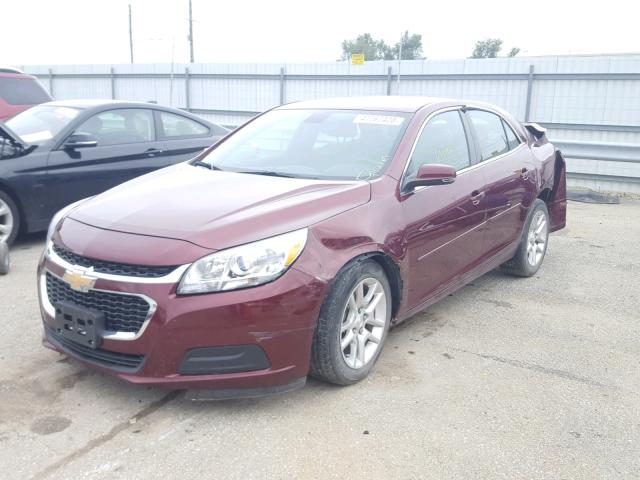 1G11C5SL2FF121305 - 2015 CHEVROLET MALIBU 1LT მუქწითელი ფოტო 2