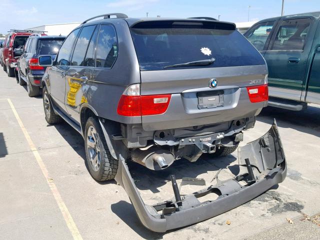 5UXFA13565LY17661 - 2005 BMW X5 3.0I GRAY photo 3