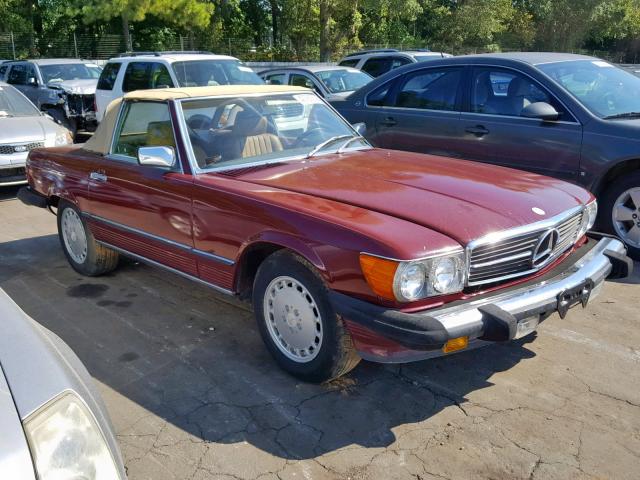 BA48016A037095 - 1986 MERCEDES-BENZ SL BURGUNDY photo 1