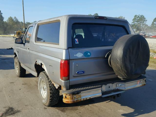 1FMEU15H0SLB27987 - 1995 FORD BRONCO U10 GRAY photo 3