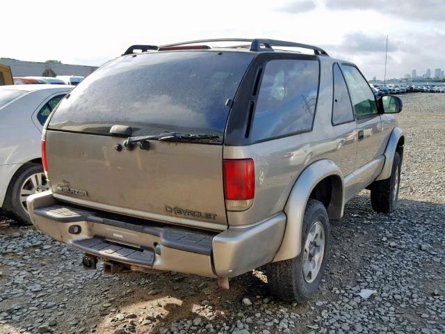 1GNCT18W21K130183 - 2001 CHEVROLET BLAZER SILVER photo 4