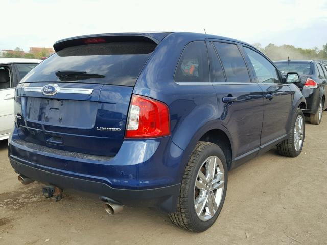 2FMDK3KC7CBA78973 - 2012 FORD EDGE LIMIT BLUE photo 4