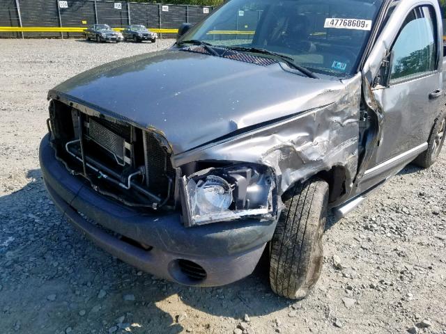 1D7HU16N28J171375 - 2008 DODGE RAM 1500 S GRAY photo 9