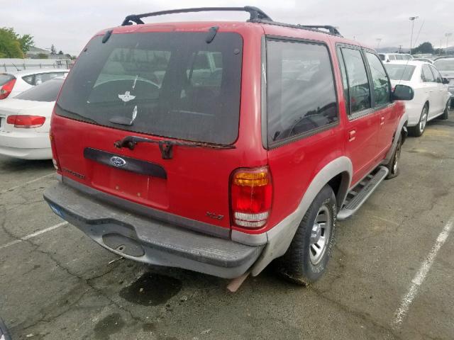 1FMZU32X9XZB87926 - 1999 FORD EXPLORER RED photo 4