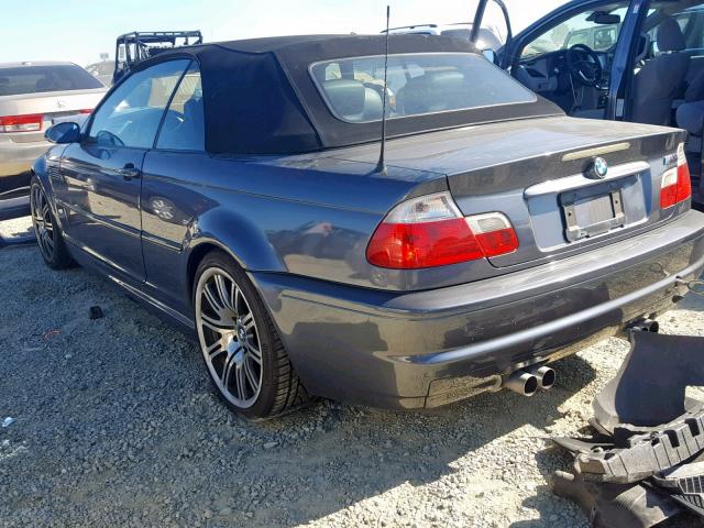 WBSBR93493PK01367 - 2003 BMW M3 GRAY photo 3