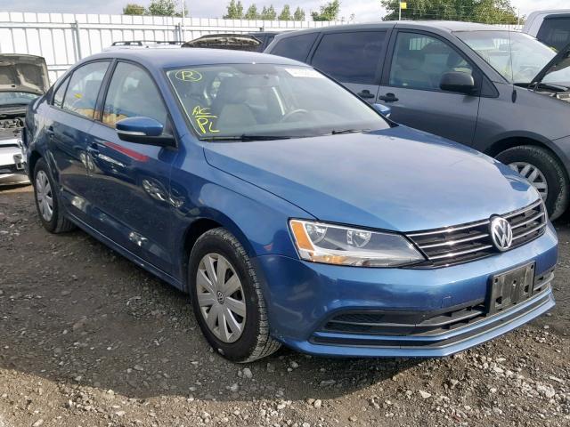 3VW2K7AJ3FM423581 - 2015 VOLKSWAGEN JETTA BASE BLUE photo 1