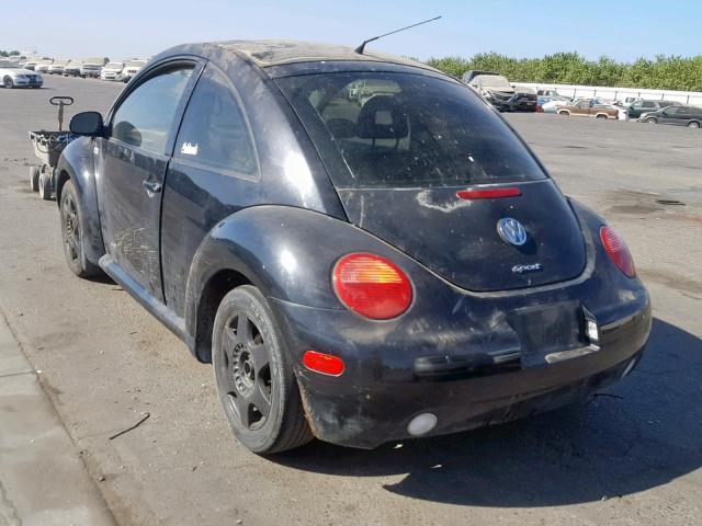 3VWED21C01M476985 - 2001 VOLKSWAGEN NEW BEETLE Schwarz Foto 3