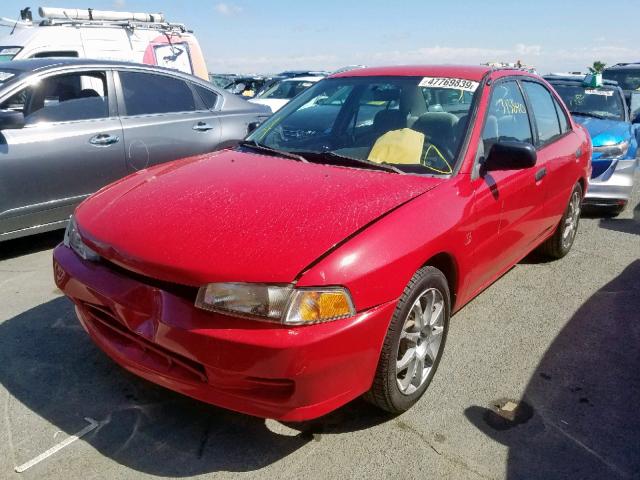 JA3AY26C6YU008651 - 2000 MITSUBISHI MIRAGE DE RED photo 2