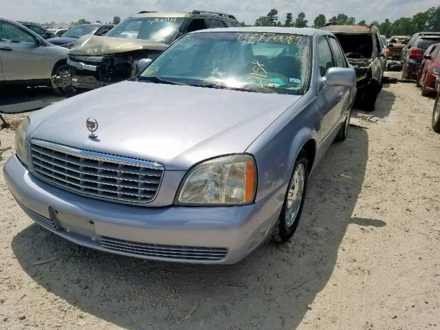 1G6KD54Y44U253768 - 2004 CADILLAC DEVILLE BLUE photo 2