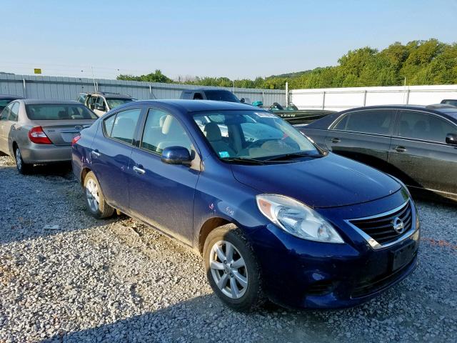 3N1CN7AP2EL869022 - 2014 NISSAN VERSA S BLUE photo 1