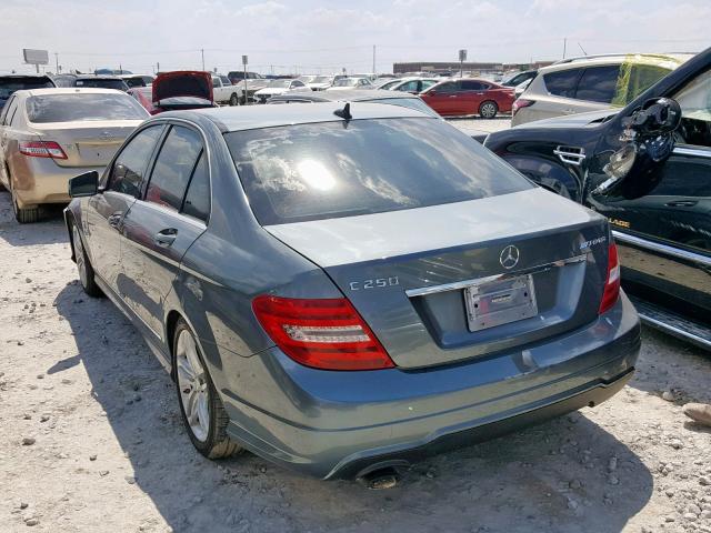 WDDGF4HB0CA645682 - 2012 MERCEDES-BENZ C 250 SILVER photo 3