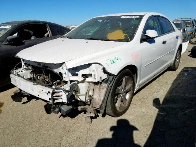 1G1ZC5E0XCF352310 - 2012 CHEVROLET MALIBU 1LT WHITE photo 2