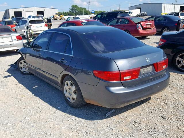 1HGCM56425A089386 - 2005 HONDA ACCORD LX BLUE photo 3