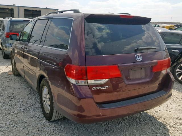 5FNRL38738B077265 - 2008 HONDA ODYSSEY EX BURGUNDY photo 3