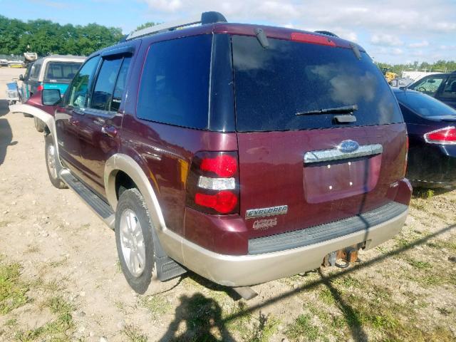 1FMEU74817UB38941 - 2007 FORD EXPLORER E BURGUNDY photo 3