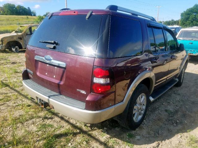 1FMEU74817UB38941 - 2007 FORD EXPLORER E BURGUNDY photo 4