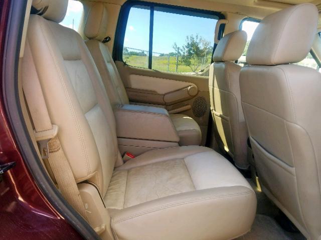 1FMEU74817UB38941 - 2007 FORD EXPLORER E BURGUNDY photo 6