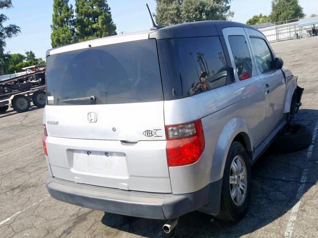 5J6YH18798L002143 - 2008 HONDA ELEMENT EX SILVER photo 4