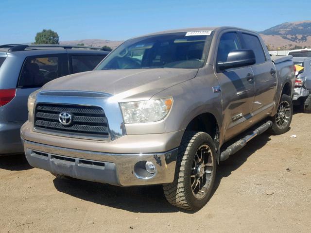 5TBEV54127S465483 - 2007 TOYOTA TUNDRA CRE BEIGE photo 2