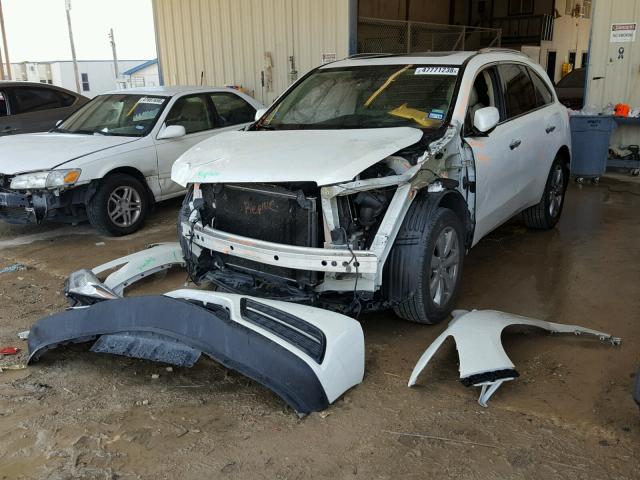 5FRYD3H87EB015993 - 2014 ACURA MDX ADVANC WHITE photo 2