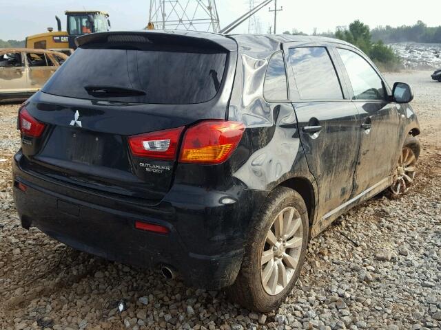 JA4AP4AU7BZ021381 - 2011 MITSUBISHI OUTLANDER BLACK photo 4