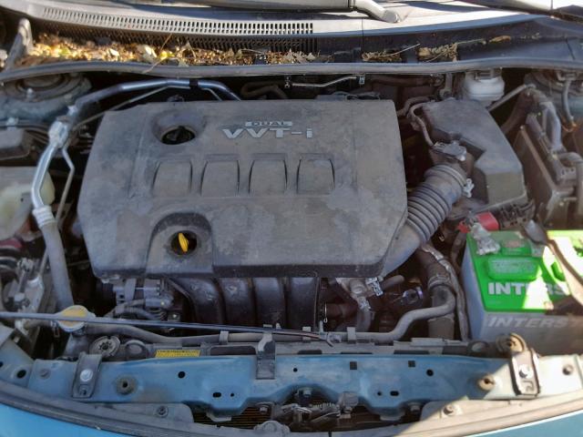 1NXBU4EE7AZ274665 - 2010 TOYOTA COROLLA BA GREEN photo 7