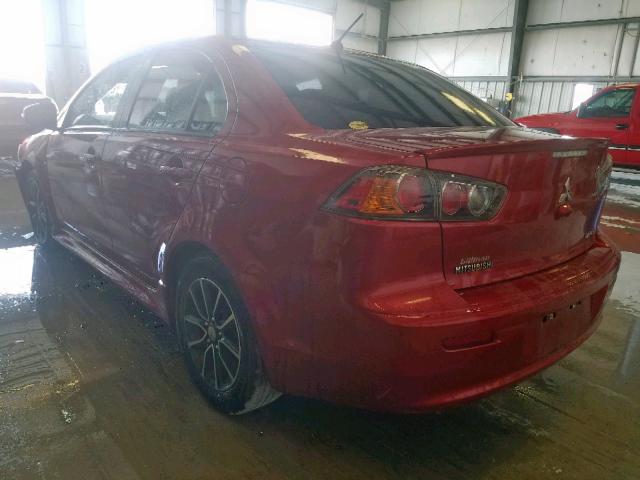 JA32U2FU0HU012090 - 2017 MITSUBISHI LANCER ES RED photo 3