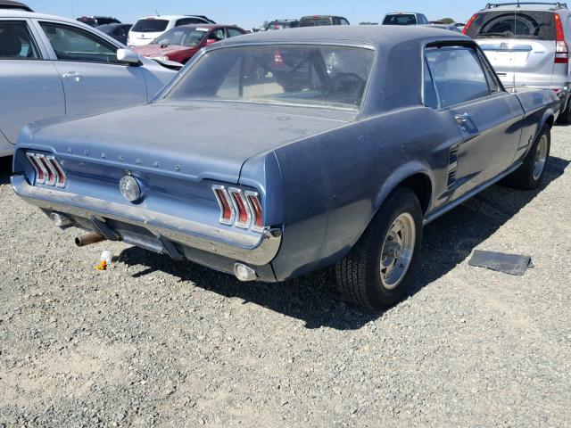 7R01T238302 - 1967 FORD MUSTANG CO BLUE photo 4