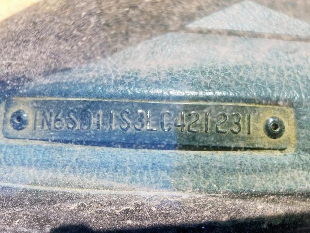 1N6SD11S3LC421231 - 1990 NISSAN D21 SHORT BLUE photo 10