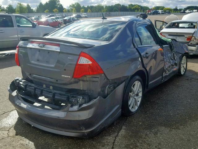 3FAHP0JG5CR349448 - 2012 FORD FUSION SEL GRAY photo 4