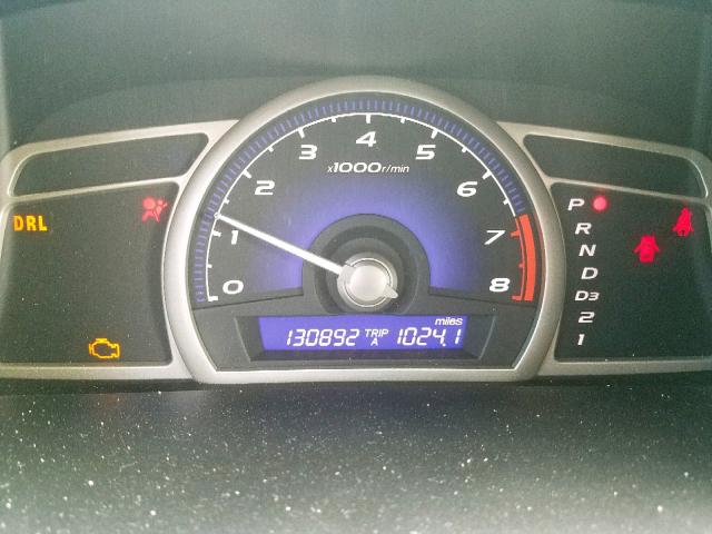 2HGFA1F62AH312506 - 2010 HONDA CIVIC LX-S BLACK photo 8