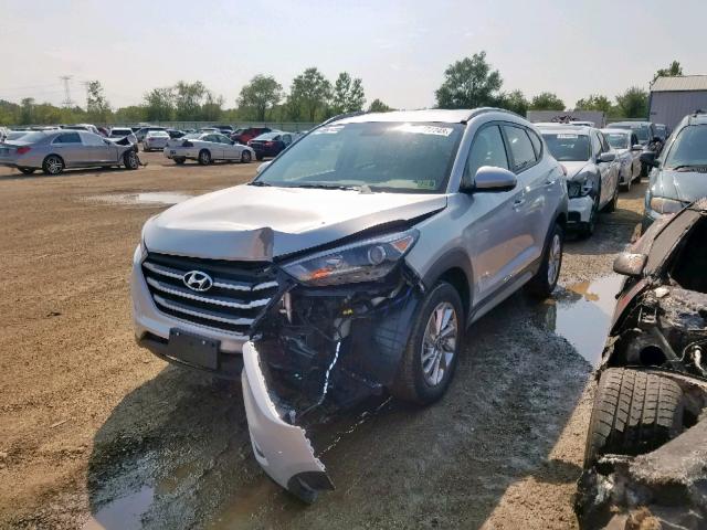 KM8J3CA41JU745974 - 2018 HYUNDAI TUCSON SEL SILVER photo 2