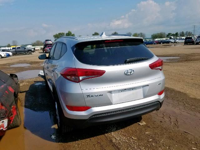 KM8J3CA41JU745974 - 2018 HYUNDAI TUCSON SEL SILVER photo 3