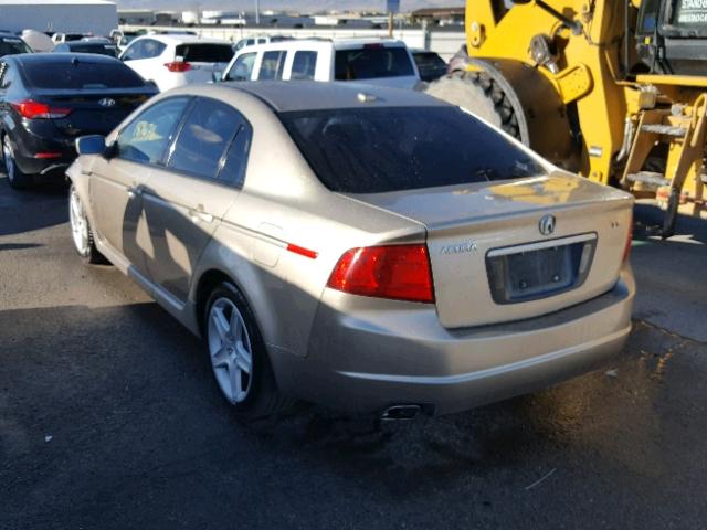 19UUA66274A068081 - 2004 ACURA TL TAN photo 3