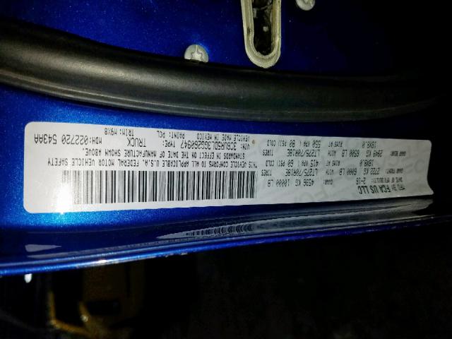 3C6UR5DL3GG260947 - 2016 RAM 2500 SLT 蓝色 照片 10