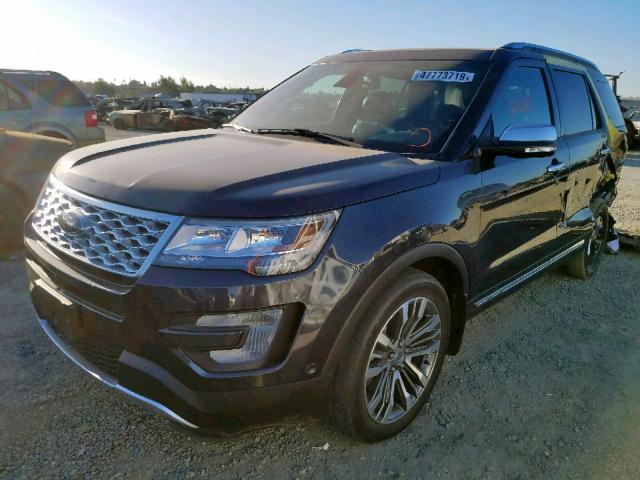 1FM5K8HT1HGC62251 - 2017 FORD EXPLORER P BLUE photo 2