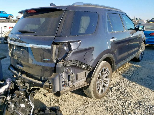 1FM5K8HT1HGC62251 - 2017 FORD EXPLORER P BLUE photo 4