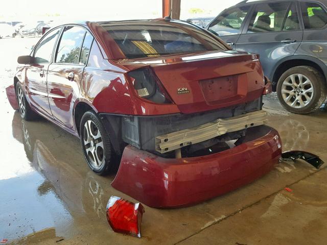 1G8AL54F55Z118372 - 2005 SATURN ION LEVEL BURGUNDY photo 3