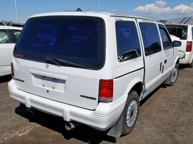 2P4GH25K8SR321866 - 1995 PLYMOUTH VOYAGER WHITE photo 4