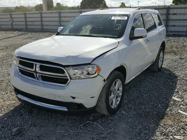 1C4RDHDG0DC662862 - 2013 DODGE DURANGO CR WHITE photo 2