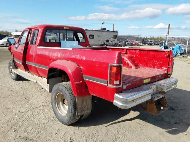 3B7MM33C4PM159107 - 1993 DODGE W-SERIES W RED photo 3