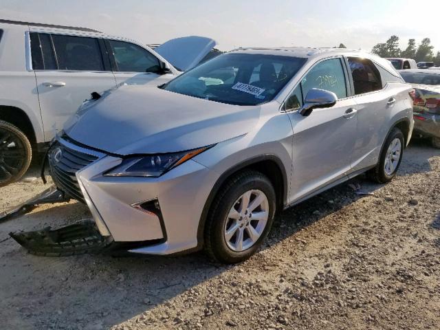 2T2ZFMCA1GC001297 - 2016 LEXUS RX 450H SILVER photo 2